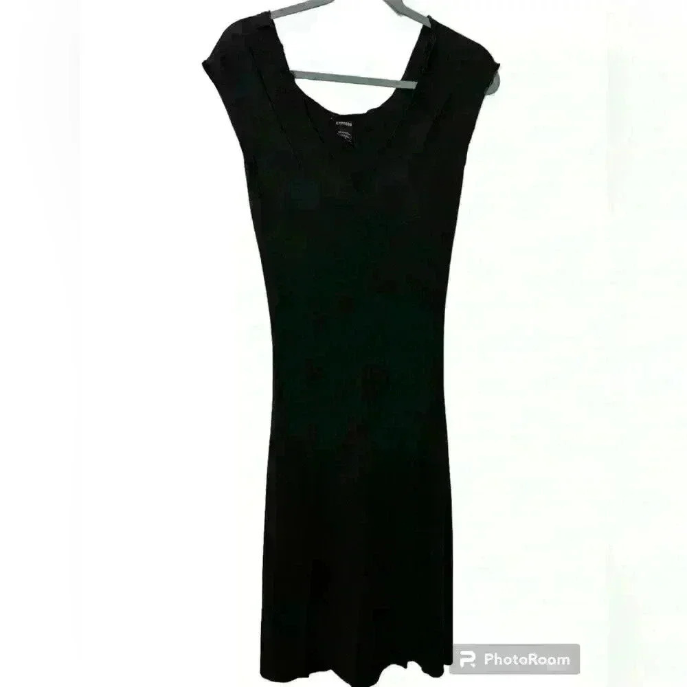 Express off the shoulder black dress
